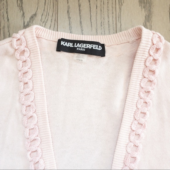 karl lagerfield / pink cardigan - Picture 4 of 9